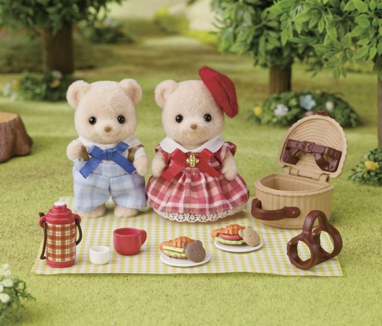 Sylvanian Families, Piknik rodzeństwa ciasteczkowych misiów, zestaw z figurkami, 5852