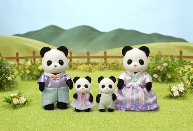 Sylvanian Families, Rodzina Pandy, zestaw figurek, 5529