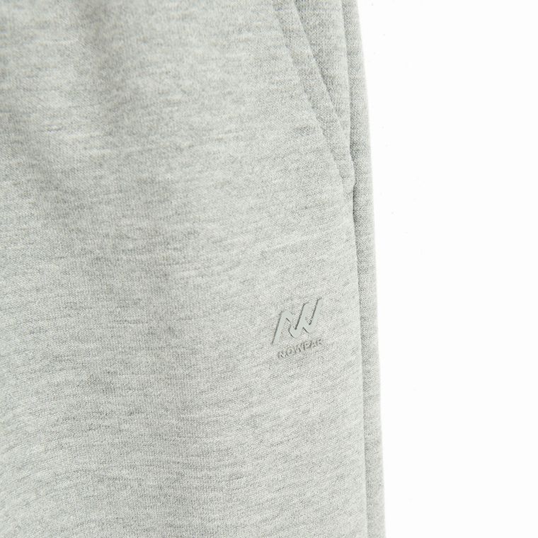 Szare spodnie dresowe z szeroką nogawką wide oversize NOWEAR