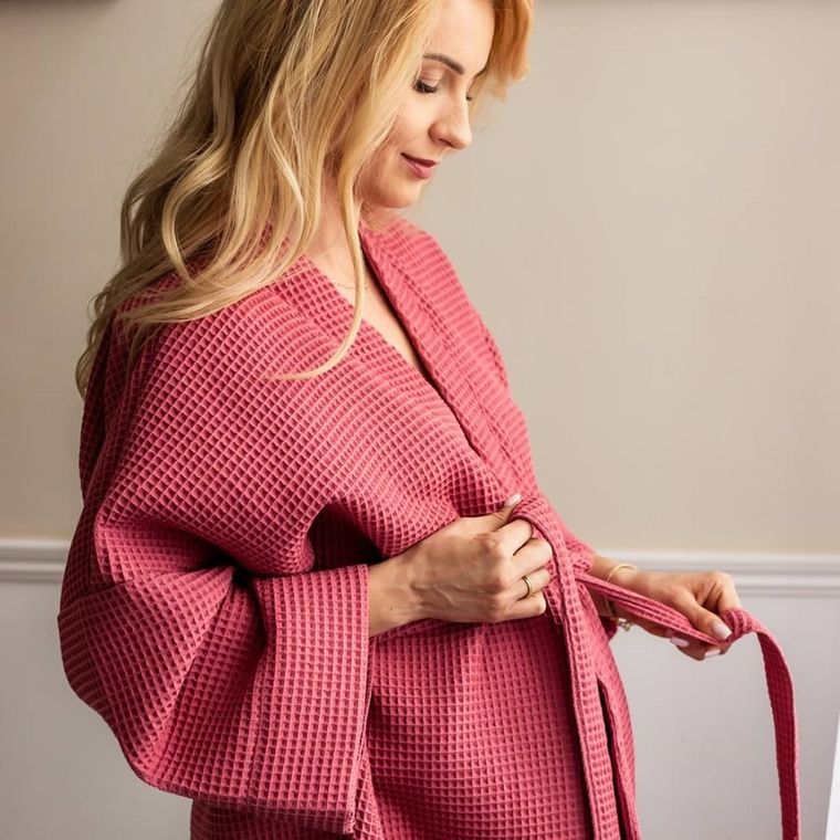 Szlafrok damski, różowy, Eevi