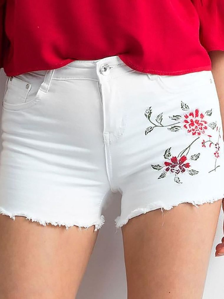 Szorty damskie, białe, Factory Price