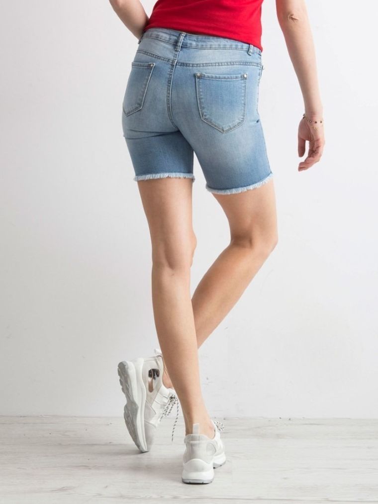 Szorty jeansowe damskie, niebieskie, Factory Price