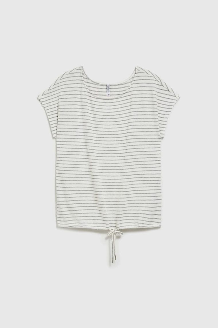 T-shirt damski, biały, Moodo