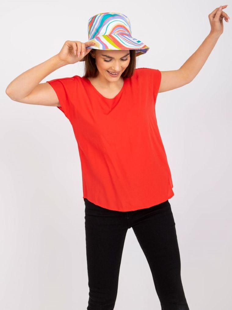 T-shirt damski, czerwony, Sublevel