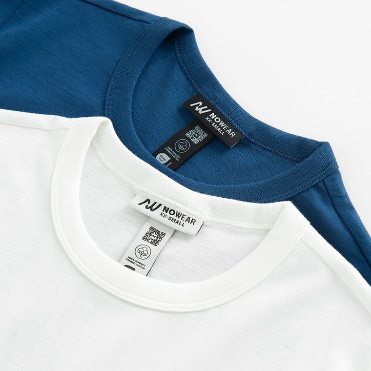 T-shirt z bawełny czesanej 2-pack NOWEAR