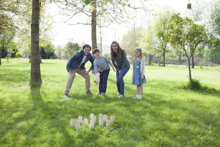 Tactic, Mölkky w drewnianej skrzynce, gra zręcznościowa