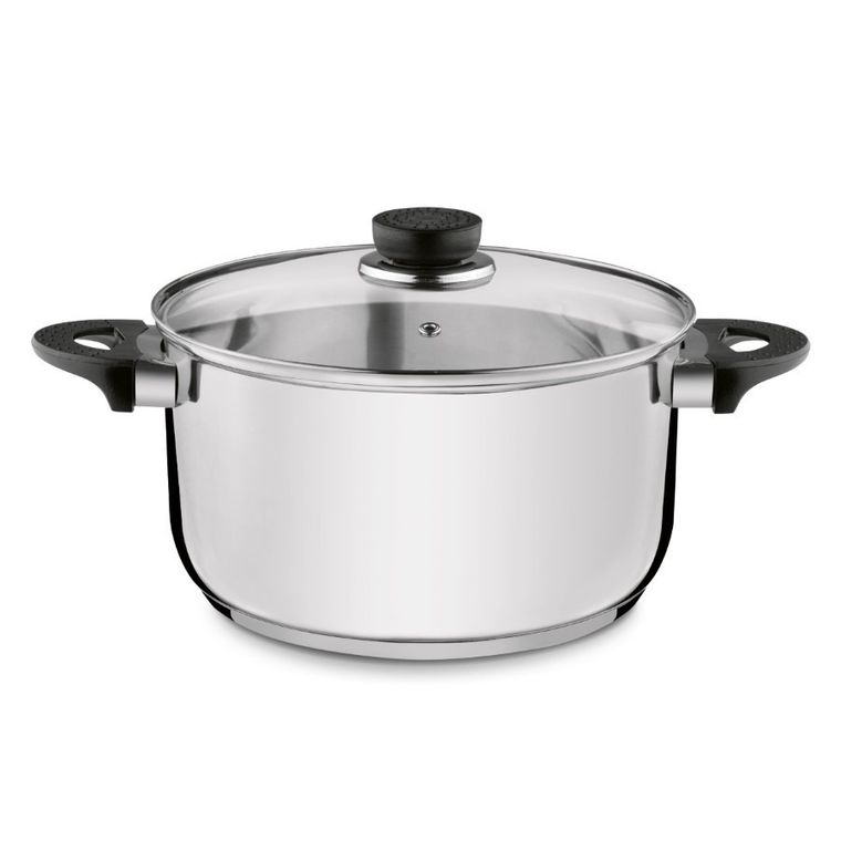 Tadar, Basic, garnek ze stali nierdzewnej z pokrywką, 24 cm, 5,7l