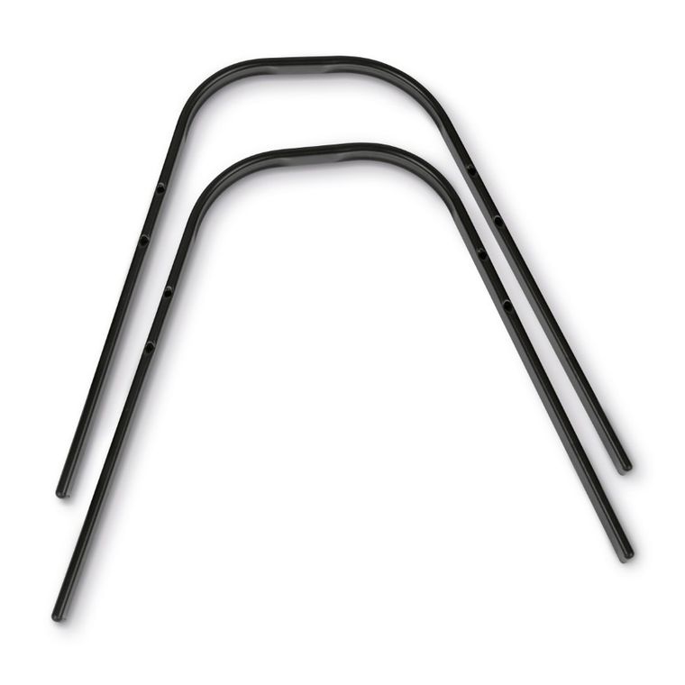 Tadar, krzesła ogrodowe, stalowe, czarne, 55-75-91 cm, 2 szt.