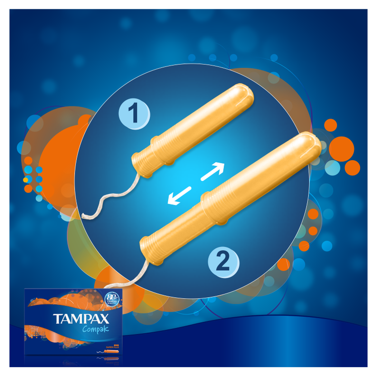 Tampax, Compak Super Plus, tampony z aplikatorem, 16 sztuk