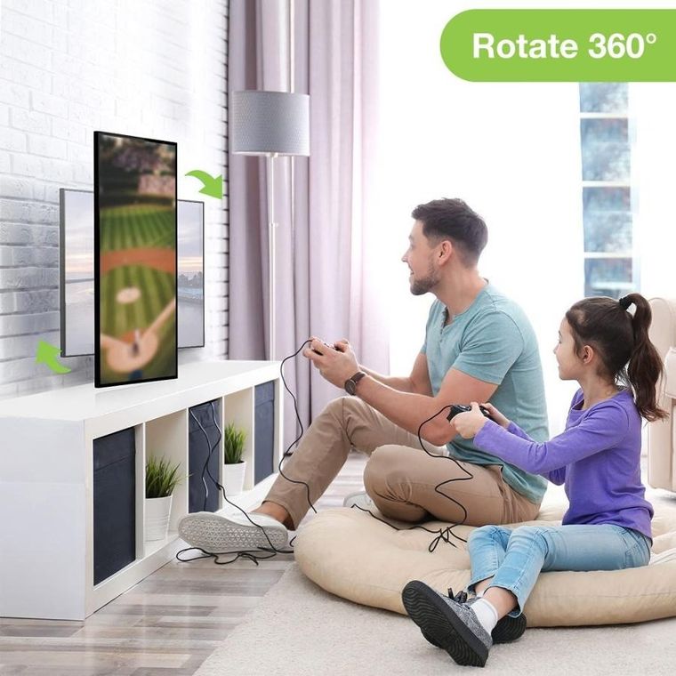 Techly, uchwyt ścienny, LCD/LED, 23-55", podwójne ramię, 45 kg, czarny