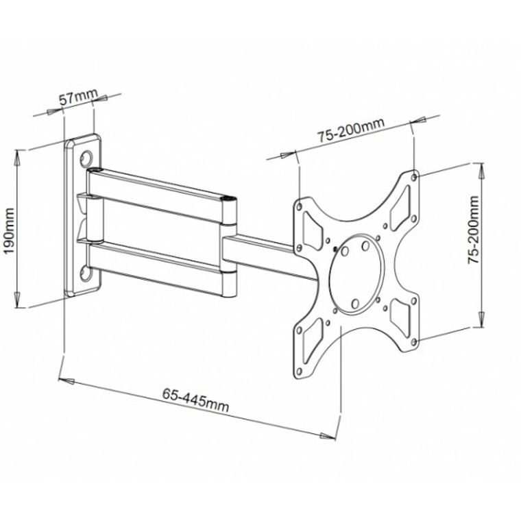 Techly, uchwyt ścienny TV LED/LCD, 19-37"