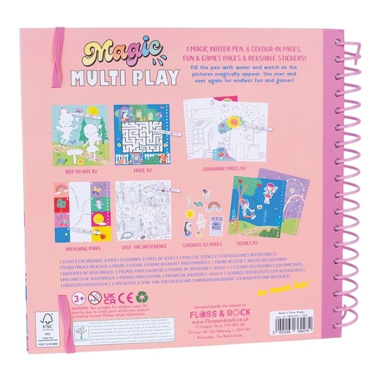 Tęczowe Wróżki. Magiczna kolorowanka wodna z zadaniamimi