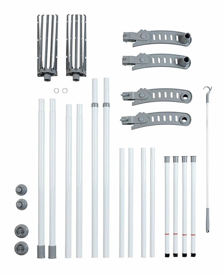 Teleskopowy wieszak na ubrania, Herkulex Flex, 165-300-116-190-36 cm