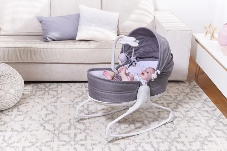 Tiny Love, leżaczek, bujaczek, 3w1, szary