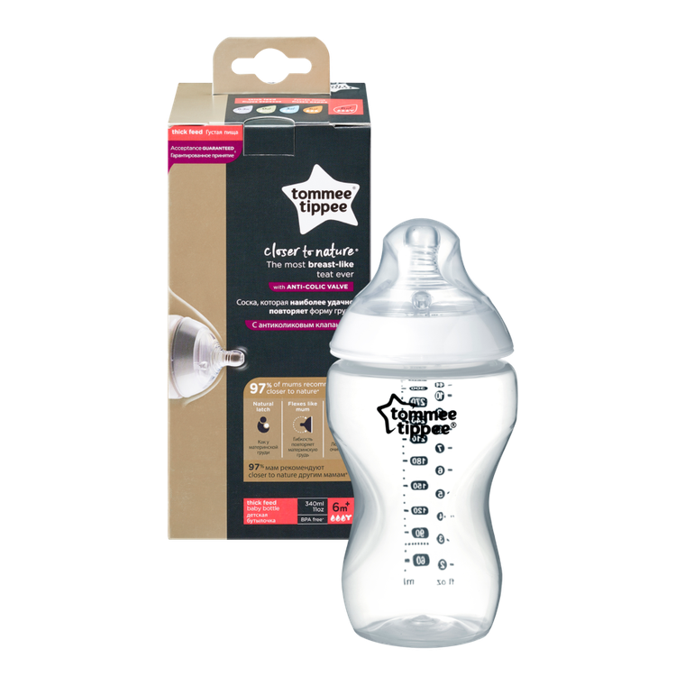 Tommee Tippee, butelka antykolkowa, 6m+, 340ml