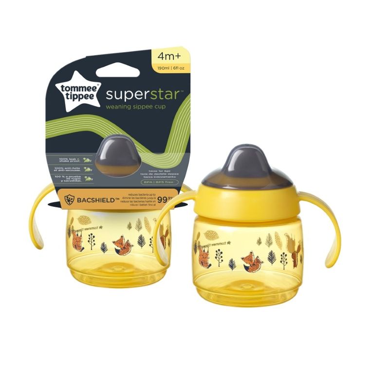 Tommee Tippee, Sippee, kubek treningowy, żółty, 190 ml