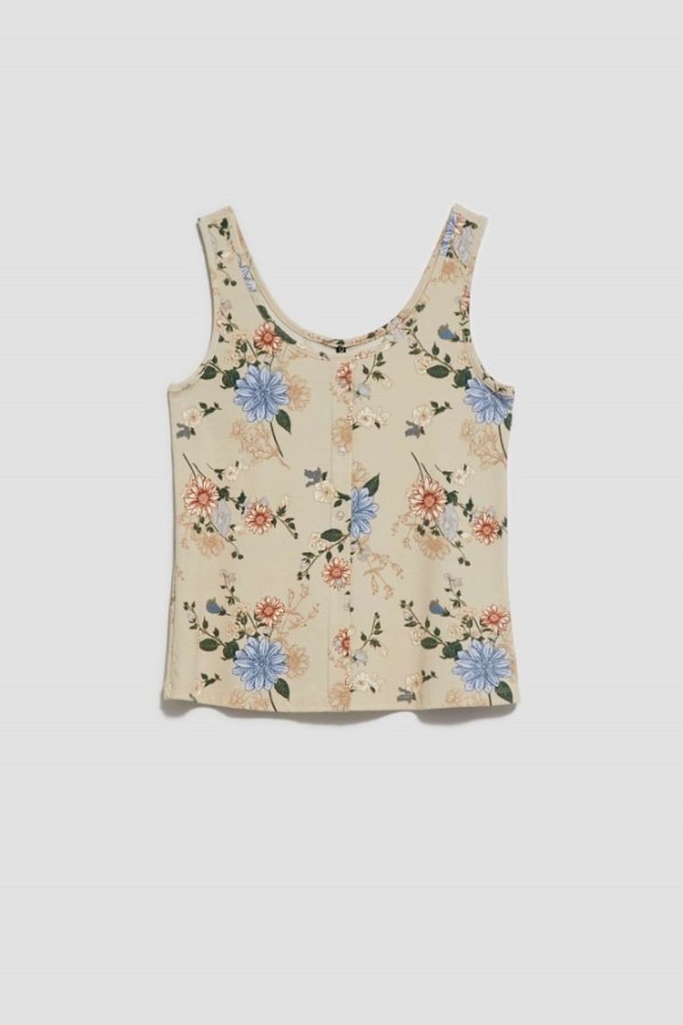 Top damski, beżowy, Moodo