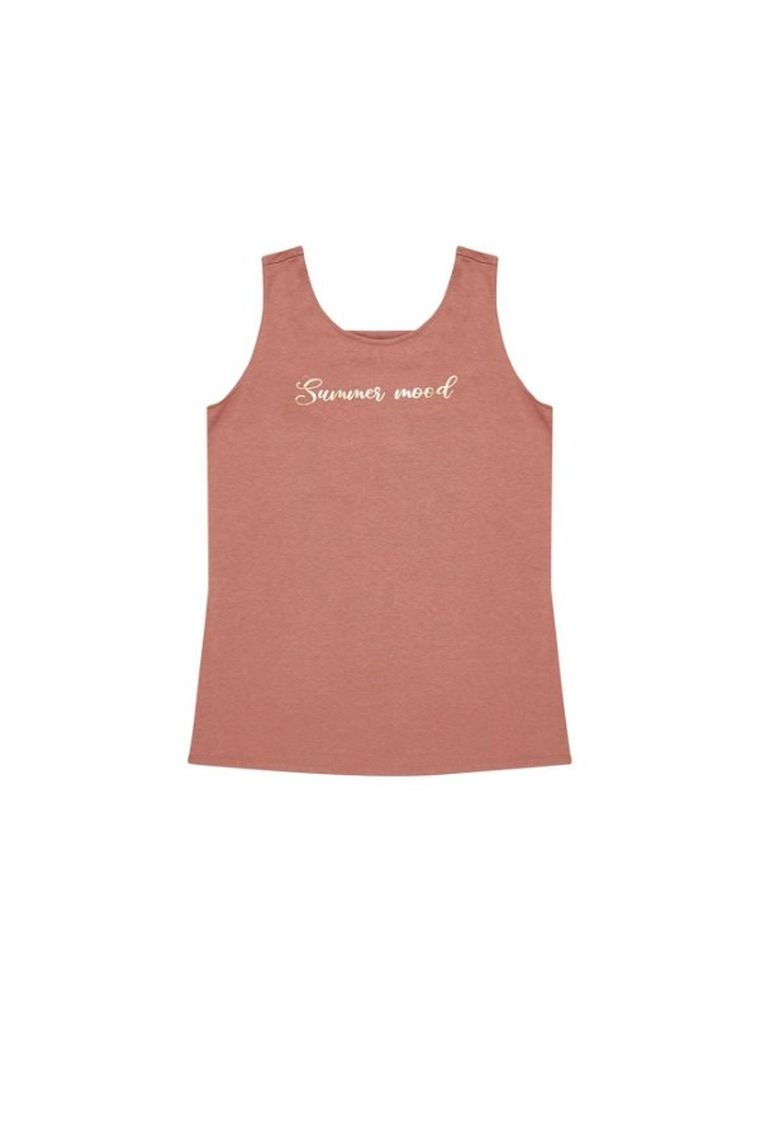 Top damski, brązowy, Moodo