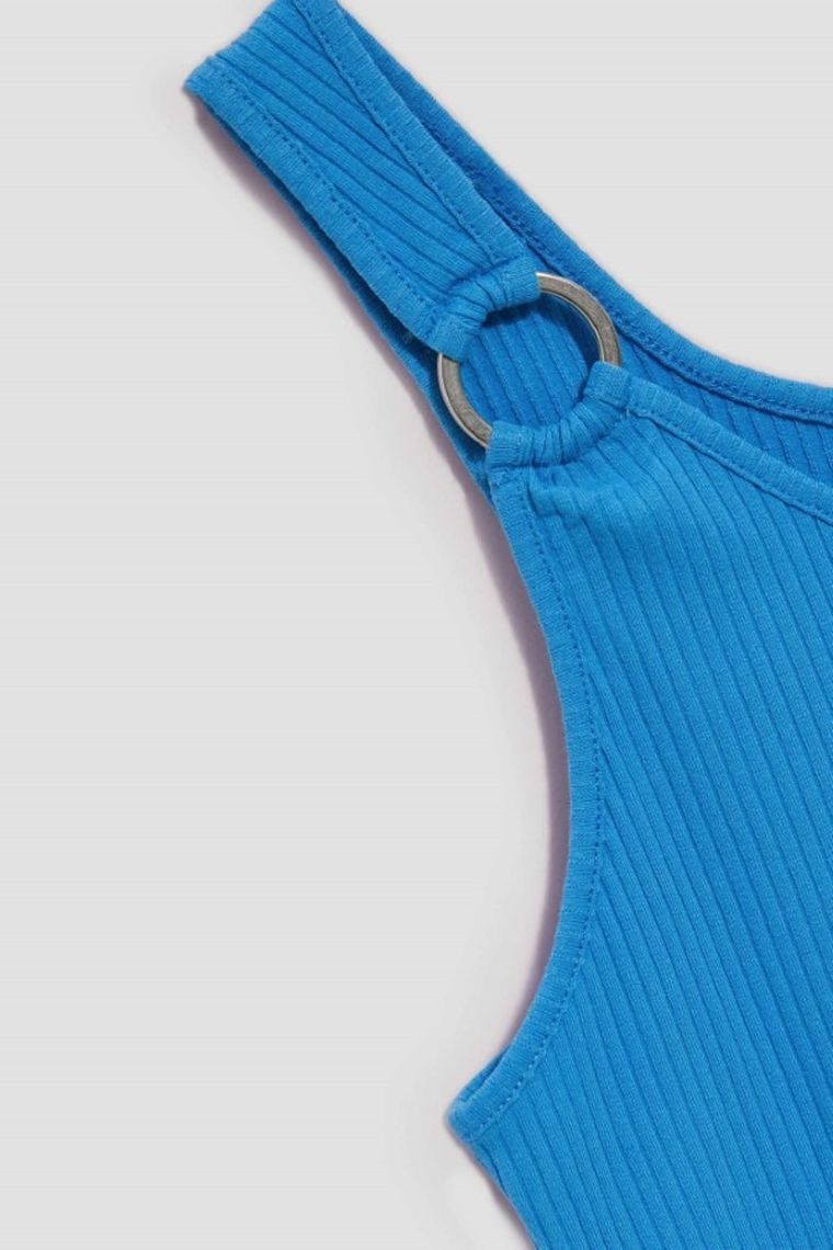 Top damski, niebieski, Moodo