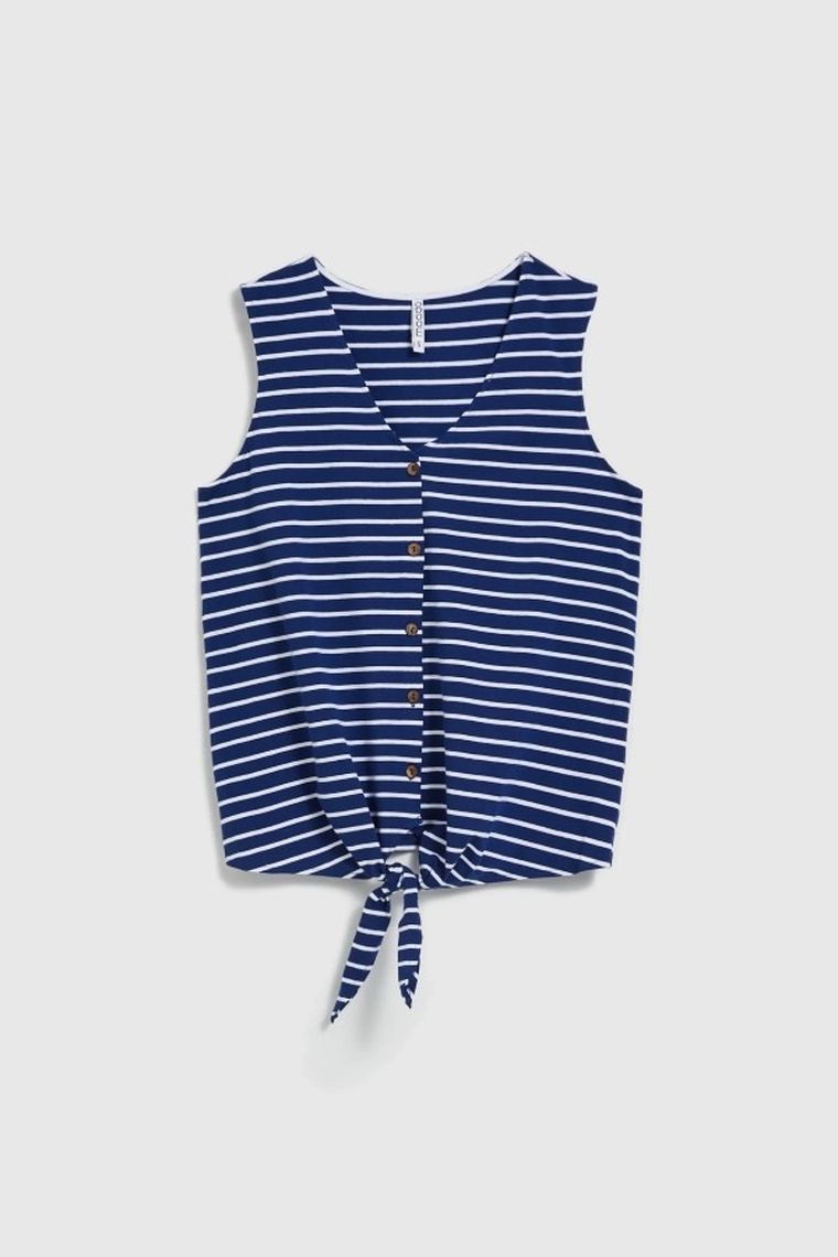 Top damski, niebieski, Moodo