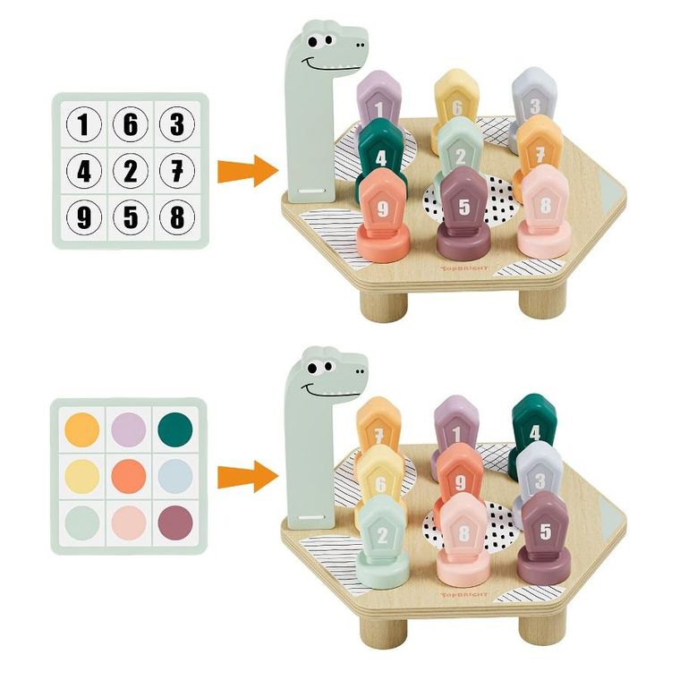Topbright, Dino, gra do nauki kolorów i liczb