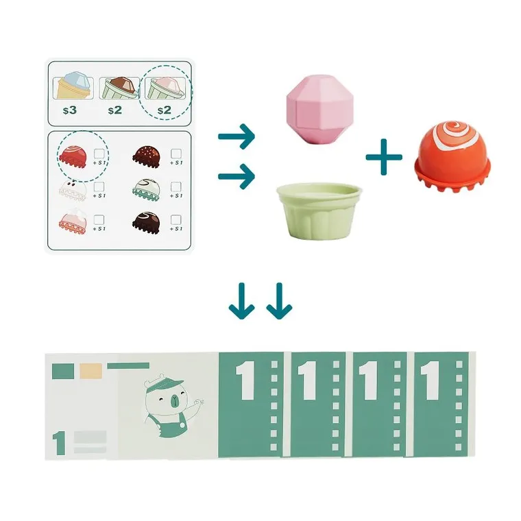 Topbright, Duża lodziarnia, drewniana zabawka edukacyjna