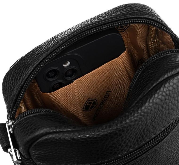 Torba, czarna, skóra ekologiczna, Peterson