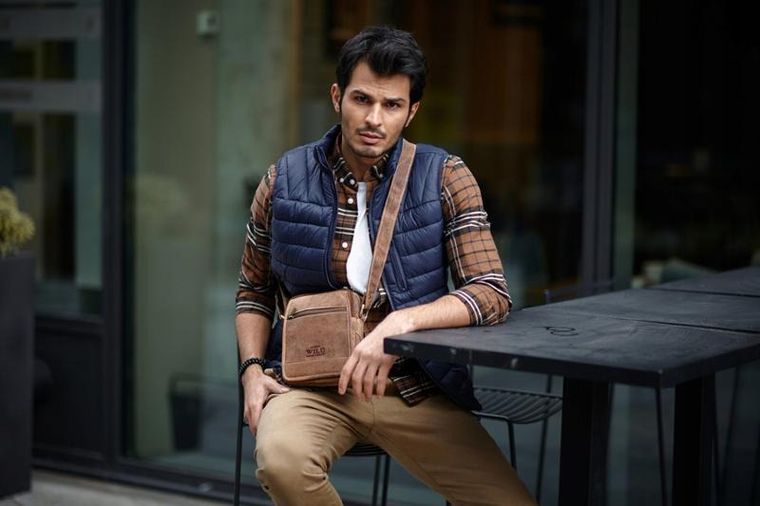 Torba, jasnobrązowa, skórzana, Always Wild