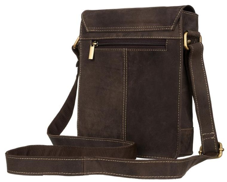 Torba listonoszka, brązowa, skórzana, Always Wild