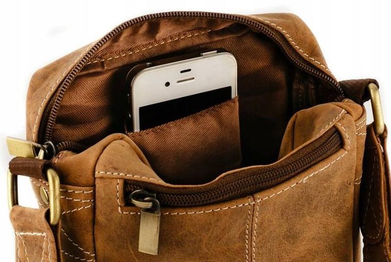 Torba listonoszka, brązowa, skórzana, Always Wild