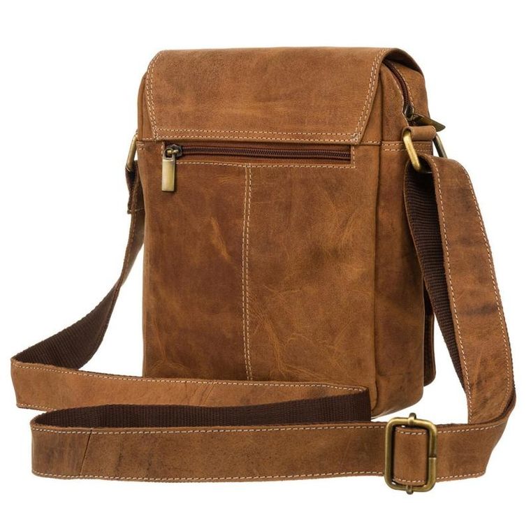 Torba listonoszka, brązowa, skórzana, Always Wild