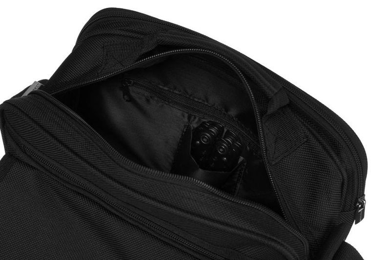 Torba listonoszka, czarna, materiałowa, Peterson