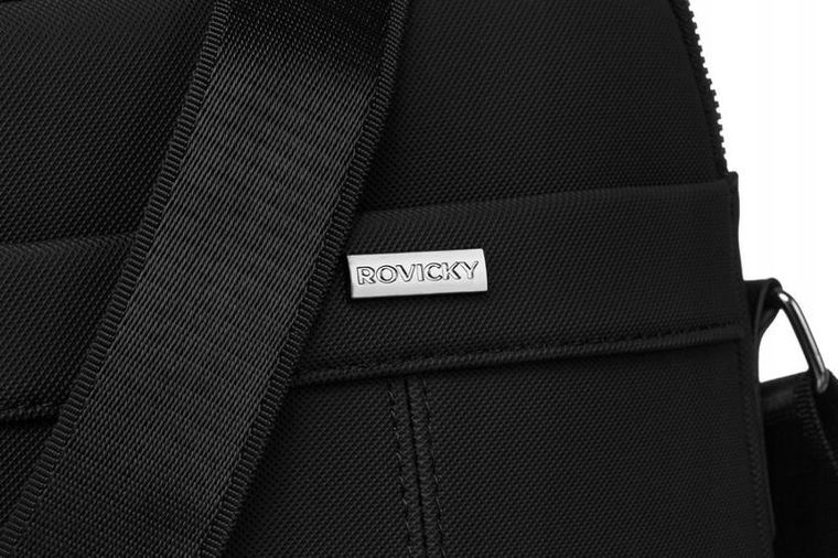 Torba listonoszka, czarna, Rovicky