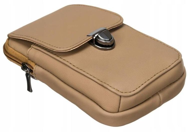 Torebka, beżowa, skórzana, Rovicky