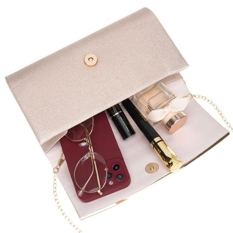 Torebka kopertówka, beżowa, Rovicky