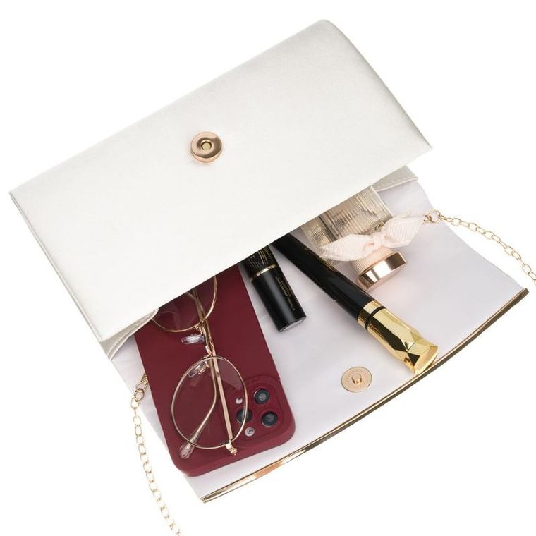 Torebka kopertówka, biała, Rovicky