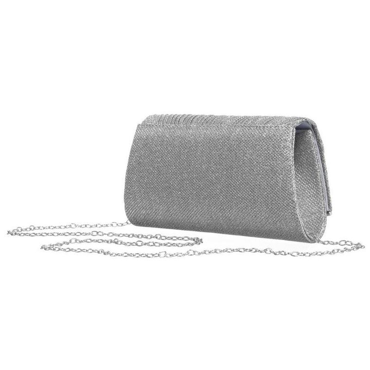 Torebka kopertówka, srebrna, Rovicky