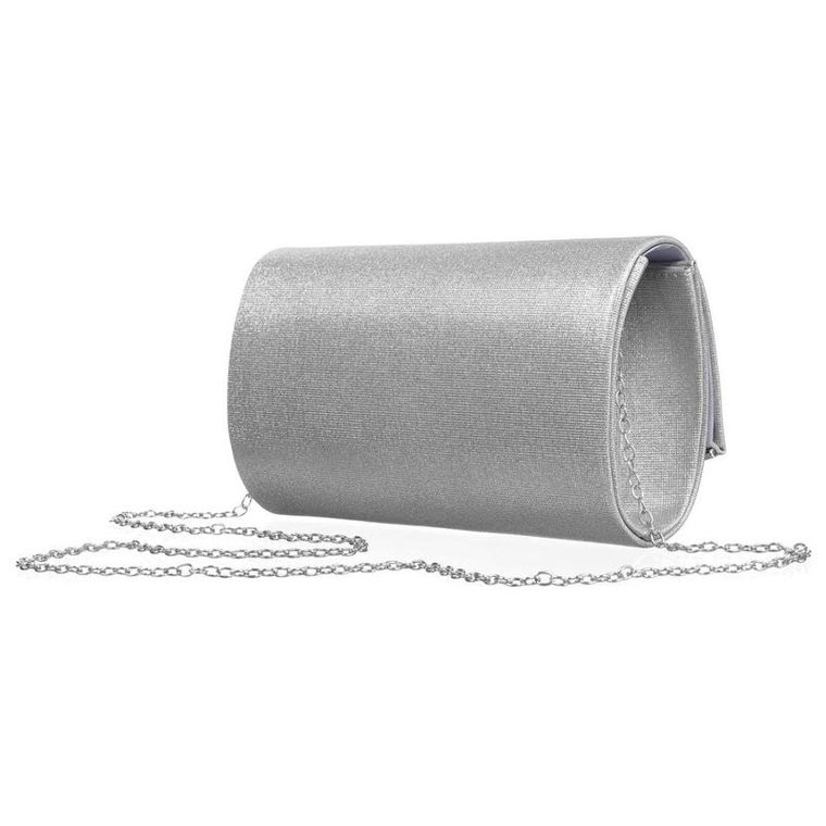 Torebka kopertówka, srebrna, Rovicky