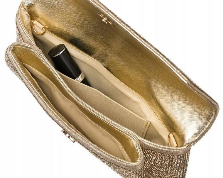 Torebka kopertówka, złota, Peterson