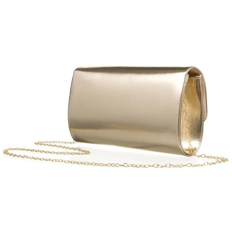 Torebka kopertówka, złota, skóra ekologiczna, Rovicky