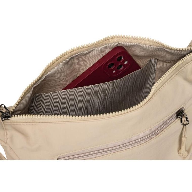 Torebka listonoszka, beżowa, Peterson