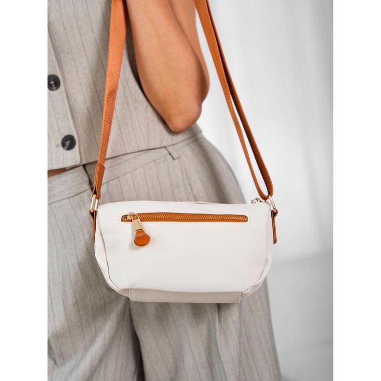 Torebka listonoszka, beżowa, Peterson