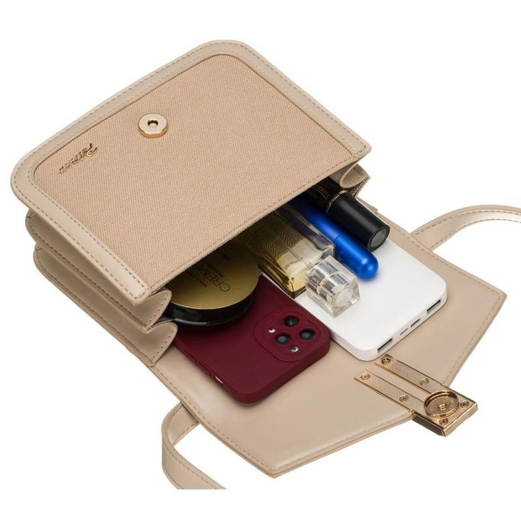 Torebka listonoszka, beżowa, Peterson