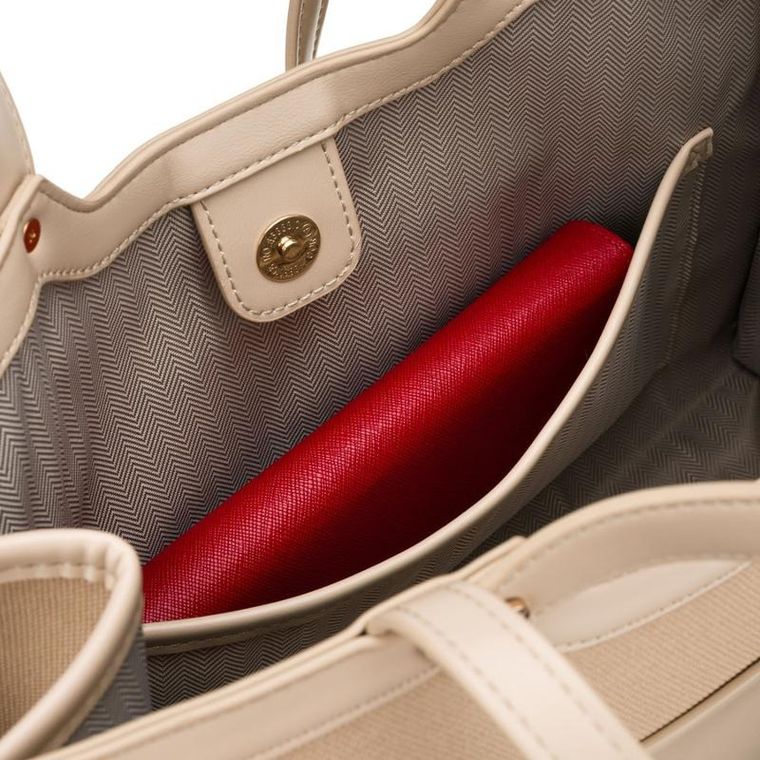 Torebka listonoszka, beżowa, Peterson