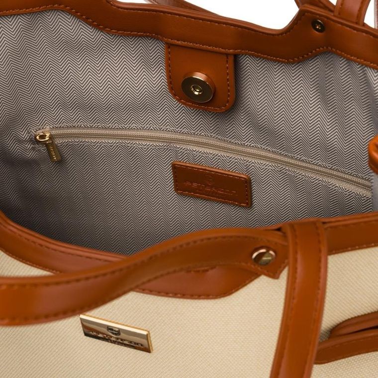 Torebka listonoszka, beżowa, Peterson