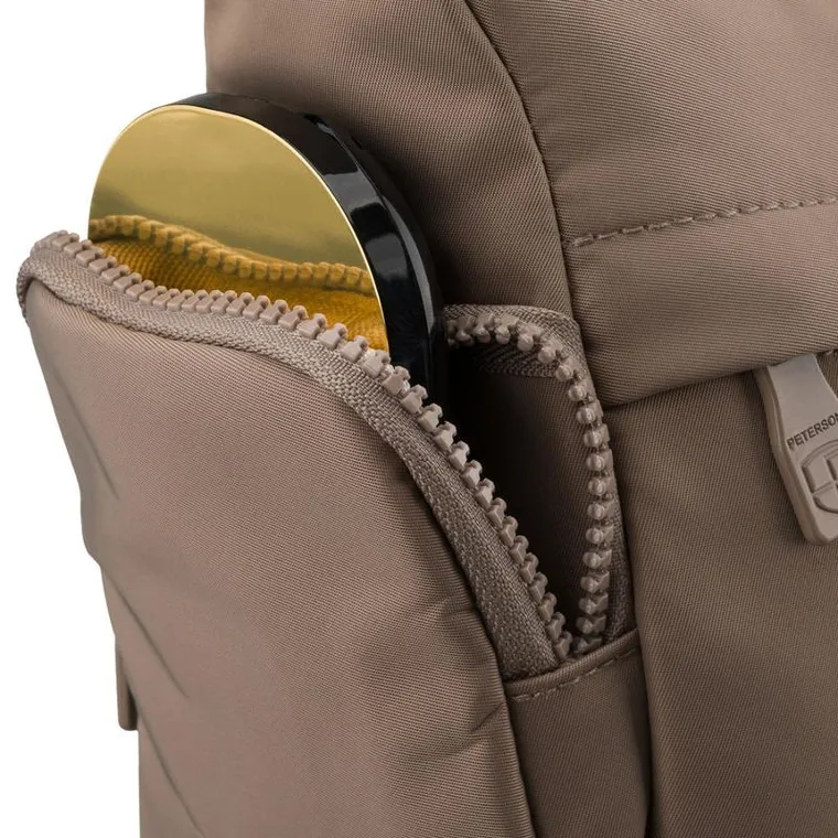 Torebka listonoszka, beżowa, Peterson