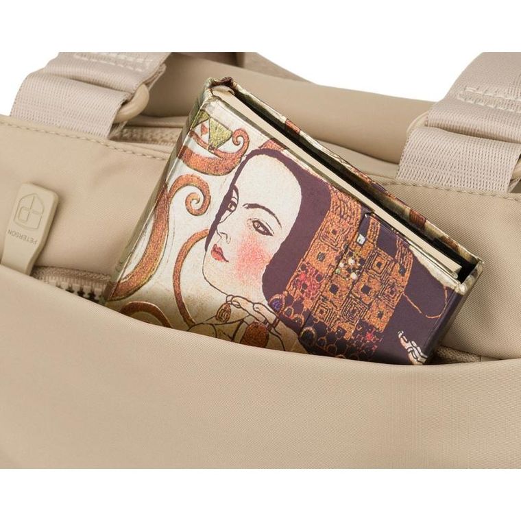 Torebka listonoszka, beżowa, Peterson