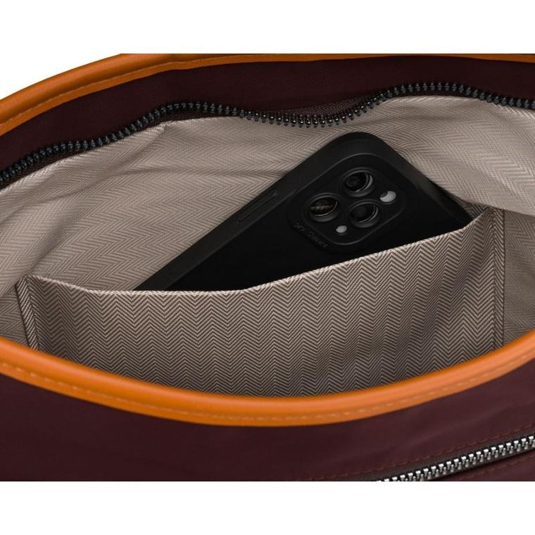 Torebka listonoszka, bordowa, skóra ekologiczna, Peterson