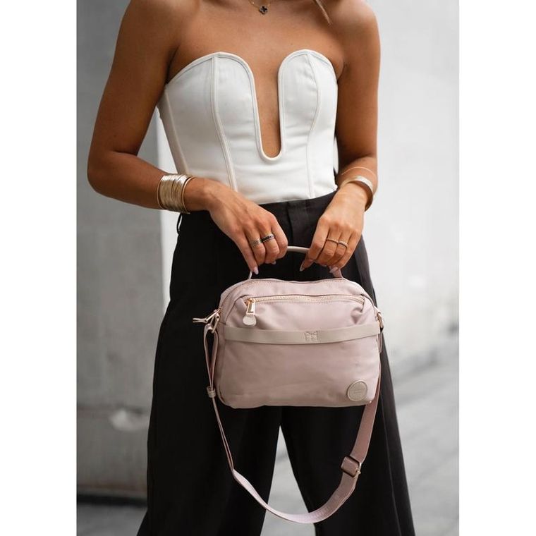 Torebka listonoszka, różowa, Peterson