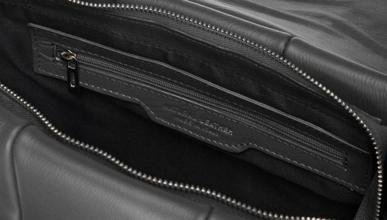 Torebka listonoszka, szara, skórzana, Rovicky